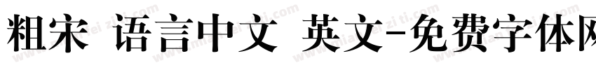 粗宋 语言中文 英文字体转换